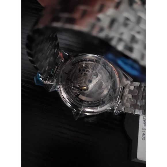 🔥NEW W/BOX & PAPERS Rare Stuhrling Men's Reserve Silver Dial Skeleton Watch - Picture 10 of 10